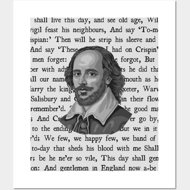 Shakespeare Saint Crispin Speech Wall Art by Slightly Unhinged